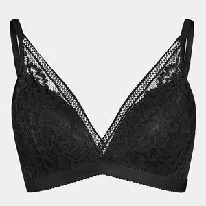 Knix Lace Deep-V Bra Black